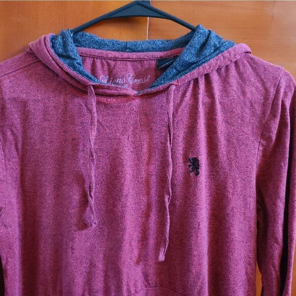 Lion's Crest men's pouch pocket hood long-sleeve shirt - Picture 8 of 16